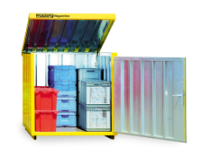 Isolierte Materialcontainer Kombinationen von 12 bis 32 m²